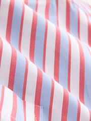 Red/Blue/White Stripe Long Sleeve Bomber Shirt - Image 7 of 7