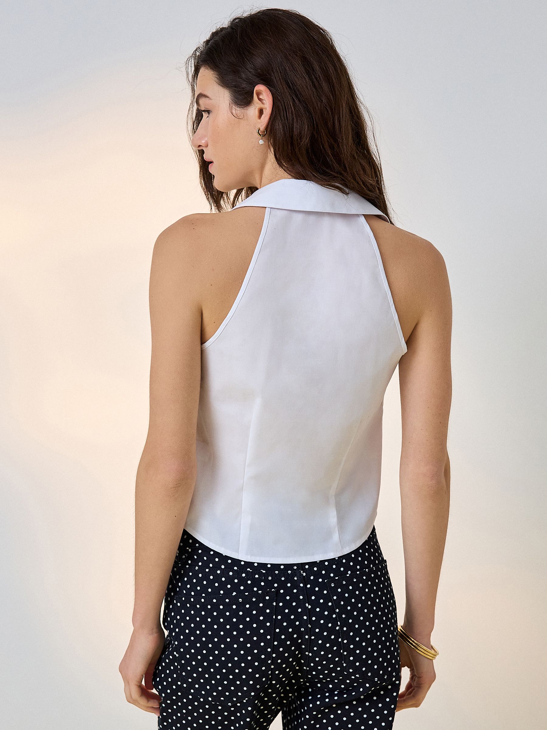 White Halter Neck Sleeveless Shirt from Next USA - Image 3