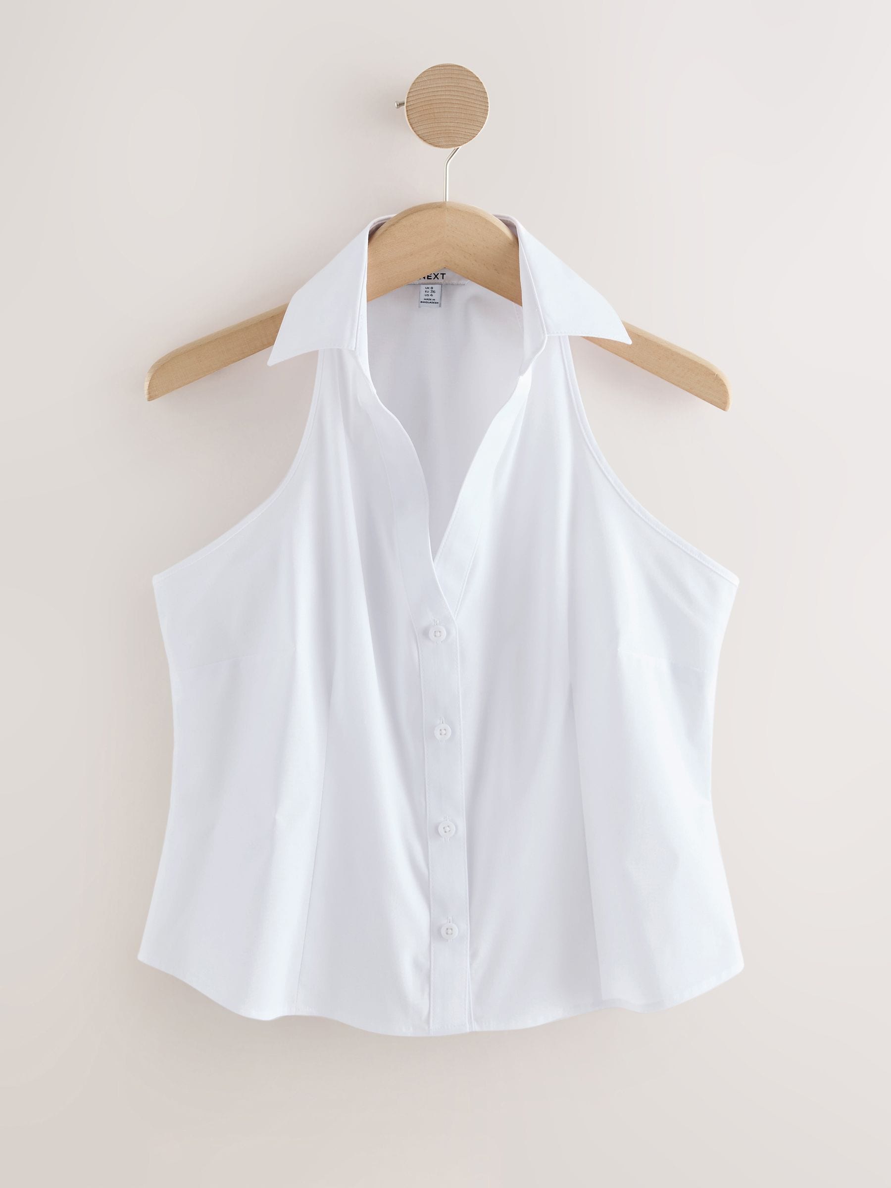 White Halter Neck Sleeveless Shirt from Next USA - Image 5
