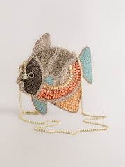 Brown Beaded Fish Purse Mini Bag - Image 4 of 8