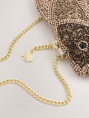 Brown Beaded Fish Purse Mini Bag - Image 6 of 8