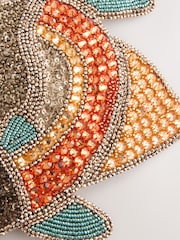 Brown Beaded Fish Purse Mini Bag - Image 7 of 8