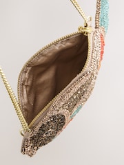 Brown Beaded Fish Purse Mini Bag - Image 8 of 8
