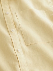 Yellow N. Premium 100% Linen Boxy Short Sleeve Shirt - Image 6 of 7