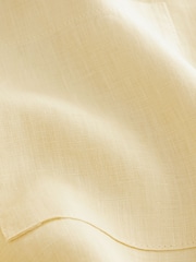 Yellow N. Premium 100% Linen Boxy Short Sleeve Shirt - Image 7 of 7