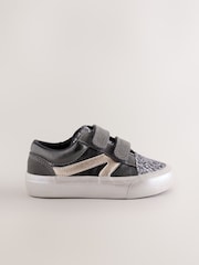 Pewter Grey Wide Fit (G) Touch Fastening Trainers - Image 2 of 5