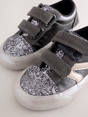 Pewter Grey Wide Fit (G) Touch Fastening Trainers - Image 4 of 5