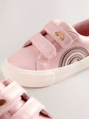 Pink Metallic Standard Fit (F) Touch Fasten Trainers - Image 3 of 5