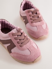 Purple Standard Fit (F) Elastic Lace Trainers - Image 2 of 4