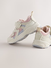 Rosa/neutro - Zapatillas deportivas con cierre de velcro con cordones elásticos - Imagen 3 de 5