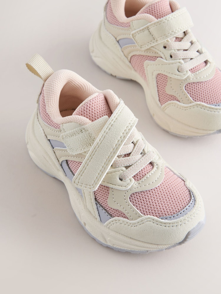 Rosa/neutro - Zapatillas deportivas con cierre de velcro con cordones elásticos - Imagen 5 de 5 Rosa/neutro - Zapatillas deportivas con cierre de velcro con cordones elásticos - Imagen 5 de 5