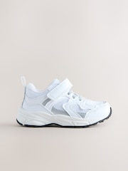 White Elastic Lace Touch Fasten Trainers - Image 2 of 5