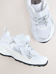 White Elastic Lace Touch Fasten Trainers - Image 3 of 5