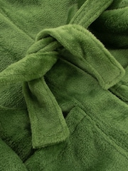 Harry Bear Green Dinosaur Fleece Dressing Gown With 3D Horns And Spikes - Image 12 of 12