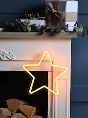 Festive 30cm x 29cm Neon Flex Hanging Star - Image 1 of 2
