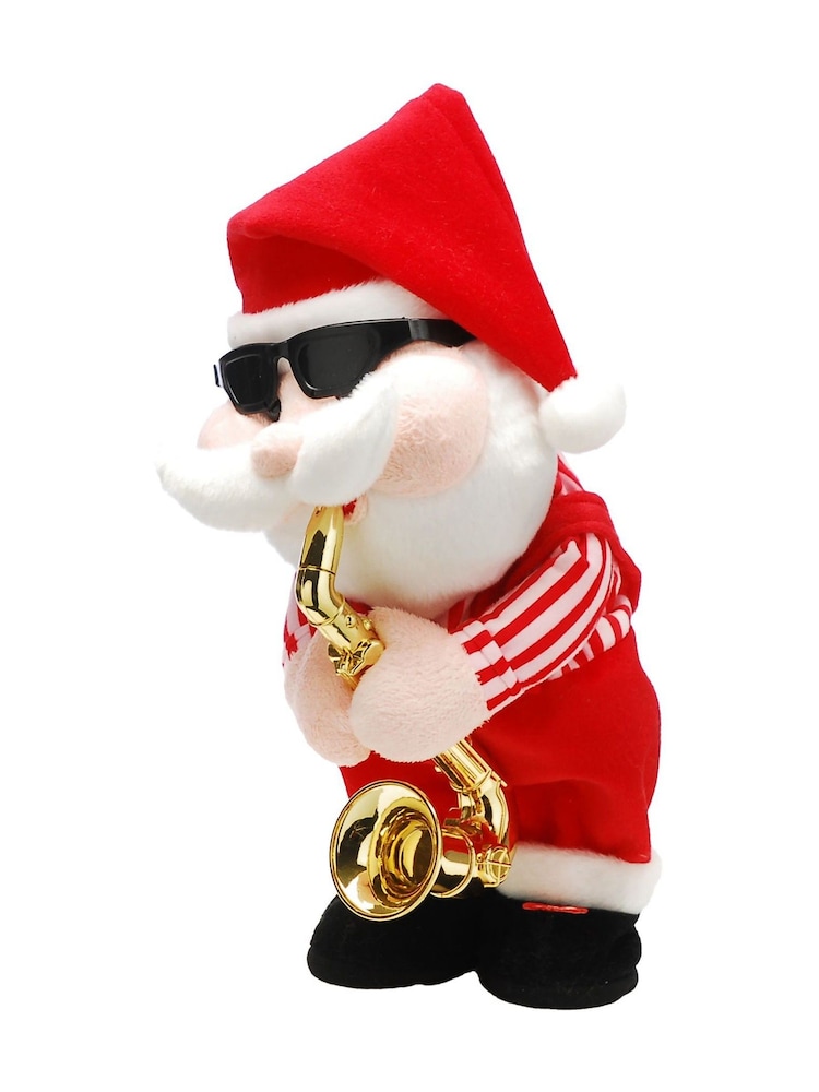 Festive 35cm Bo Animated Singing Santa With Saxophone Christmas Decoration - Image 1 of 1 Festive 35cm Bo Animated Singing Santa With Saxophone Christmas Decoration - Image 1 of 1