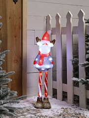 Festive 70cm Lit Acrylic Candy Cane Leg Reindeer - Image 1 of 2