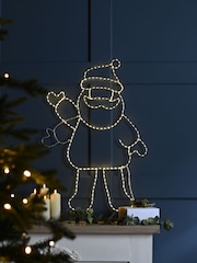 Festive 54cm X 79cm Dewdrop Waving Santa Silhouette - Image 2 of 2