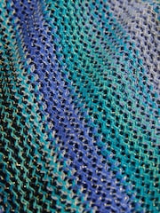 藍色條紋 - Sparkle Knitlook Tie Waist Shorts - 圖片 11/11