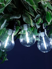 Festive 10 White Connectable Festoon Bulb Lights - Image 1 of 1