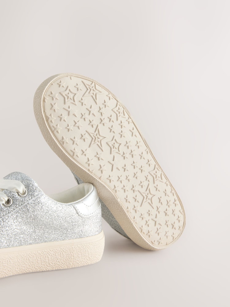 Brillo plateado - Zapatillas bajas con cordones - Imagen 5 de 5