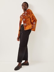 Monsoon Orange Venus Embroidered Velvet Jacket - Image 3 of 4