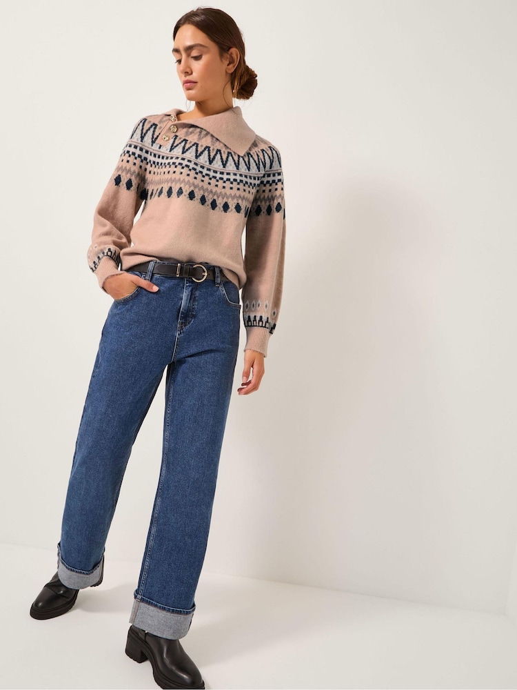 Monsoon Brown Fifi Fair Isle Jumper - Image 4 of 4 Monsoon Brown Fifi Fair Isle Jumper - Image 4 of 4