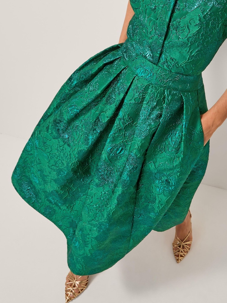 sachin and babi light blue dress Emerald green floral jacquard fabric grosgrain Ottoman evening formal  suiting peplum cocktail dress shift dress