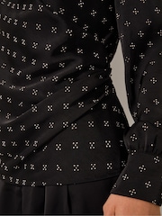 Monsoon Black Margo Hotfix Long Sleeve Blouse - Image 3 of 4