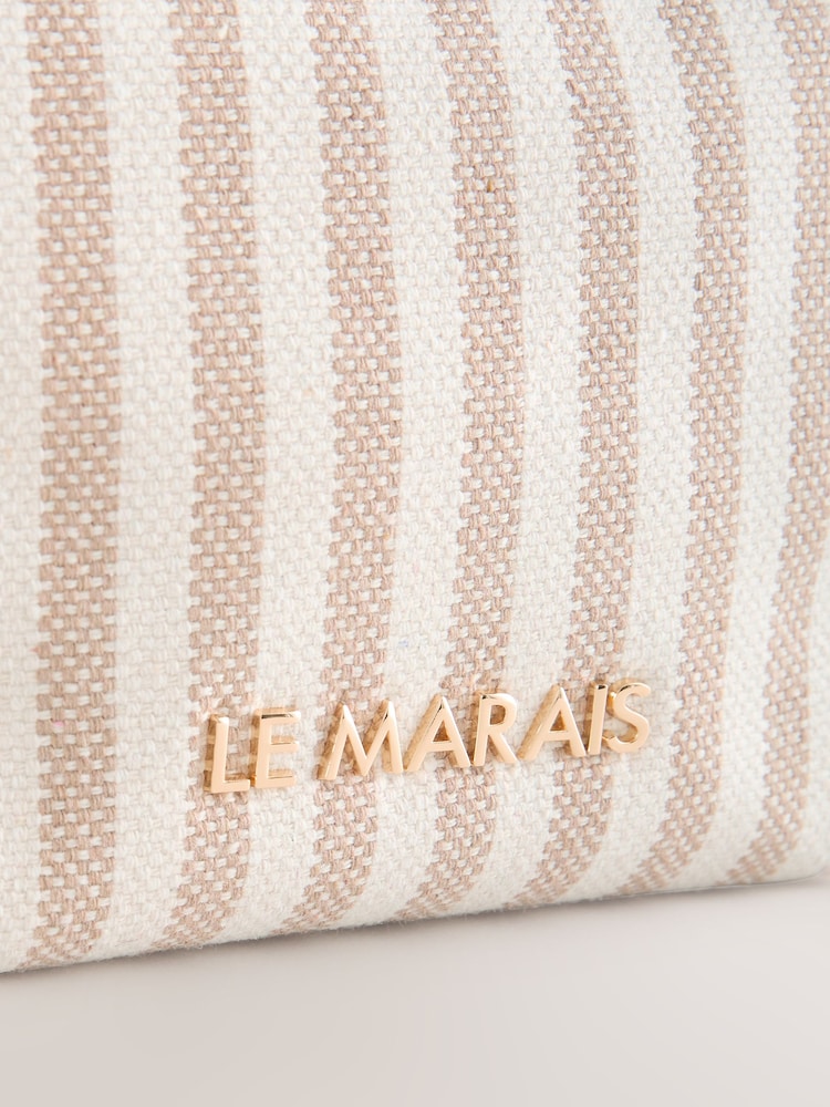 Pink Hardware Detail Stripe Pouch - Image 5 of 5