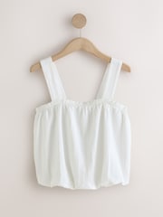 White Sleeveless Bubblehem Top - Image 6 of 8