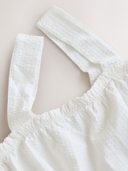 White Sleeveless Bubblehem Top - Image 7 of 8