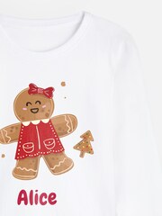 Personalised Toddler's Gingerbread Family Pyjamas by Stitch Style. - Image 4 of 6