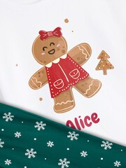 Personalised Toddler's Gingerbread Family Pyjamas by Stitch Style. - Image 5 of 6