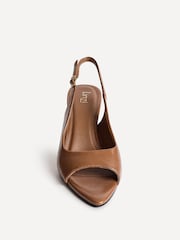 Linzi Brown Tokyo Slingback Peep Toe Heeled Sandals - Image 3 of 5