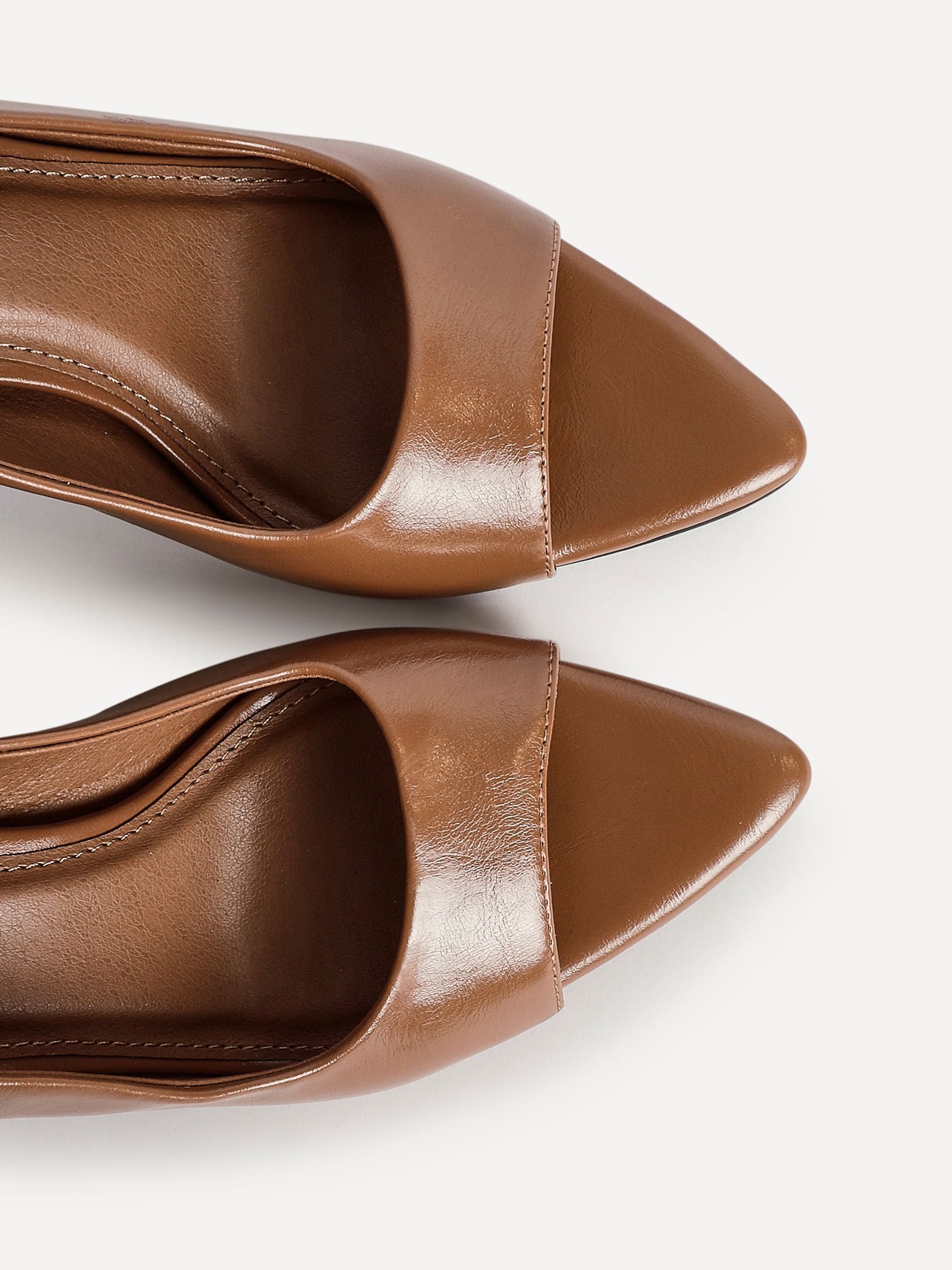 Comprar Marrón - Sandalias de tacón con Peep toe y tira trasera
