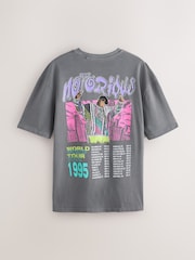 Washed Black Notorious B.I.G Relaxed Fit Band Graphic Print T-Shirt - Image 7 of 9