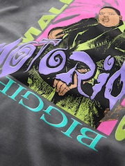 Washed Black Notorious B.I.G Relaxed Fit Band Graphic Print T-Shirt - Image 9 of 9