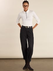 Baukjen Clayton Cotton Zip Turtleneck White Top - Image 3 of 5