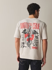 Stone Motley Crew Neck Relaxed Fit Band Graphic Print T-Shirt - Image 4 of 9