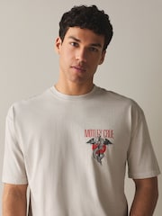 Stone Motley Crew Neck Relaxed Fit Band Graphic Print T-Shirt - Image 5 of 9