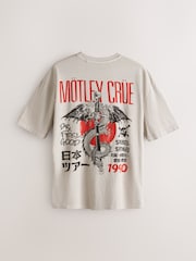 Stone Motley Crew Neck Relaxed Fit Band Graphic Print T-Shirt - Image 7 of 9