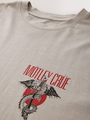 Stone Motley Crew Neck Relaxed Fit Band Graphic Print T-Shirt - Image 9 of 9