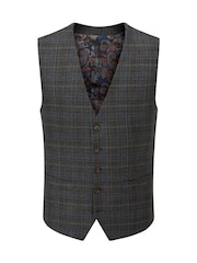 Skopes Grey Margrave Check Suit Waistcoat - Image 3 of 4