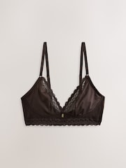 Chocolate Brown Bralette Smoothing Lace Bra - Image 1 of 4
