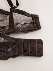 Chocolate Brown Bralette Smoothing Lace Bra - Image 4 of 4