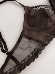 Chocolate Brown Bralette Smoothing Lace Bra - Image 8 of 9