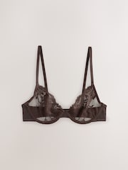 Chocolate/Pink/Blue Non Padded Full Cup Lace Bras 3 Pack (E76841) - Image 2 of 6