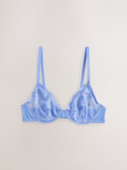 Chocolate/Pink/Blue Non Padded Full Cup Lace Bras 3 Pack (E76841) - Image 4 of 6