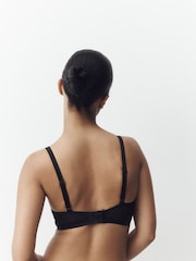 Black/Pink Non Pad Balcony Invisible Bonded Mesh 2 Pack Bra - Image 4 of 9
